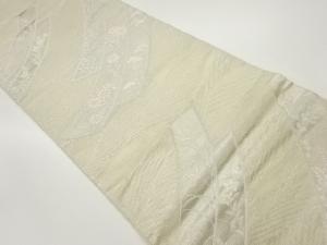 絽波に短冊・草花模様織出し袋帯